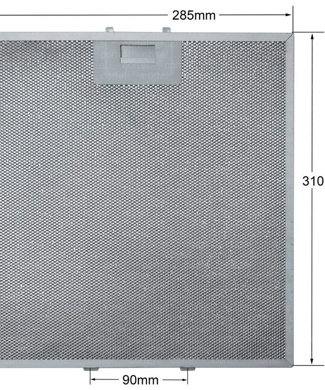 50288851004 Davlumbaz Yağ Filtresi 310x285 mm Alüminyum Aspiratör Filtresi AEG Electrolux Faure Juno Uyumlu