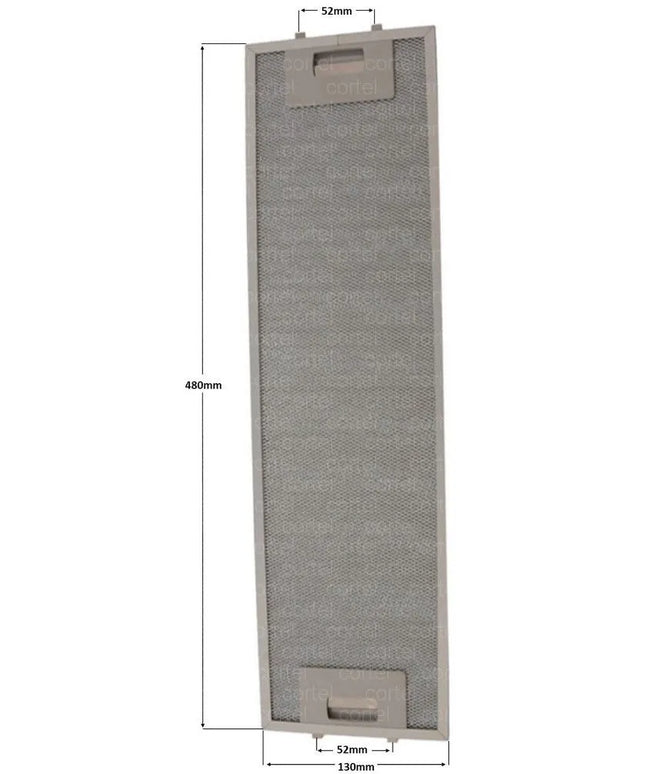 Arçelik, Beko, Altus Aspiratör Davlumbaz Tel Filtresi - 9189205706 - 13cm X 480cm - 480x130 mm