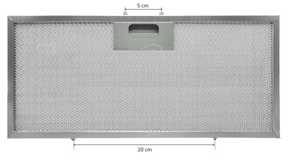 GRI0138042A Жировой фильтр для вытяжки Elica 386x173 мм — совместимый с Whirlpool, Jet Air, Turbo Air