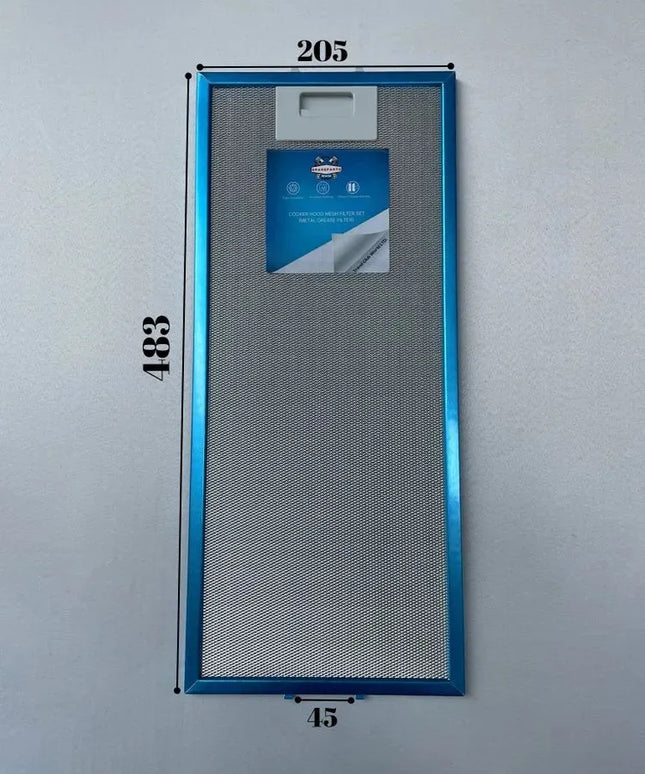 فلتر شفاط 483x205 ملم، فلتر دهون شفاط المطبخ، مروحة تهوية ألومنيوم 485x205