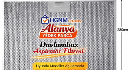 Arçelik, Beko & Teka Uyumlu Davlumbaz Metal Yağ Filtresi 440x280 mm – 9198810134 / 81455031
