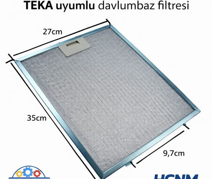 Teka 81460012 Davlumbaz Yağ Filtresi 270x350mm Alüminyum Uyumlu 81460012 Teka DF 60 27x35 CM