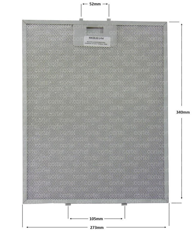 81484013 Davlumbaz Aspiratör Filtresi, 340x273mm, Teka, DH2-60 INOX, DH2-60INOX