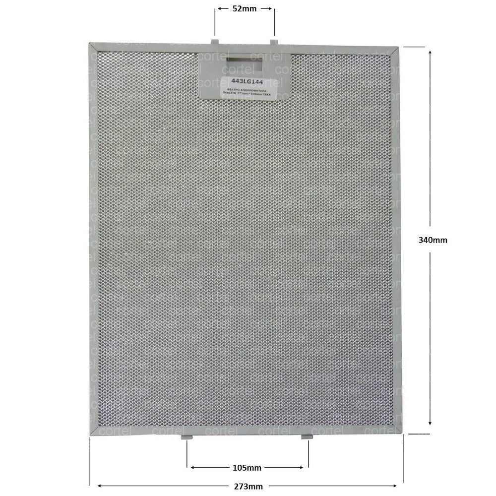 81484013 Davlumbaz Aspiratör Filtresi, 340x273mm, Teka, DH2-60 INOX, DH2-60INOX