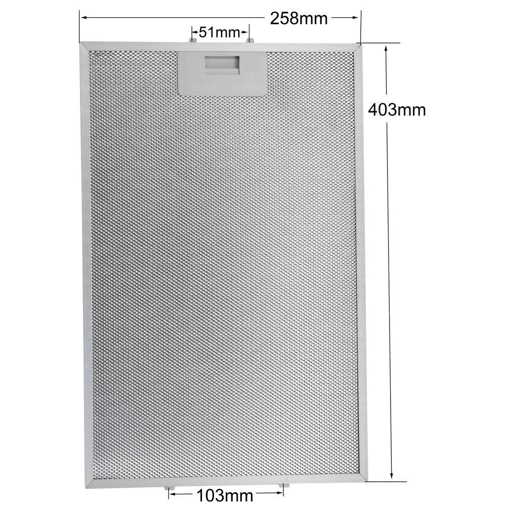 81485031 - Davlumbaz Aspiratör Filtresi 401x258 mm Teka DG2 Isla