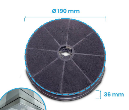 EFF62 Karbon Filtre Seti - Miele 6532971 DKF14-1 Uyumlu | AEG, Bosch, Electrolux, Faber, Whirlpool, Franke Davlumbaz Filtre