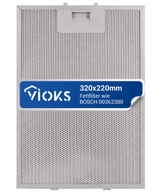 Dunstabzugshaube Filter Metall 320x220mm Ersatz für Bosch 00362380 Fett Filter Dunstabzugshaube Metallfilter / Siemens Filter Dunstabzugshaube