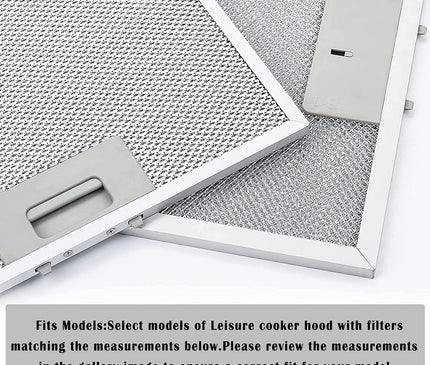 Cooker Hood Metal Grease Filter for Many Leading Brand of Cooker Hood/Extractor Fan Vent - 320 x 260mm - Pack of 2 - Silver