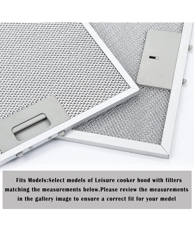 Cooker Hood Metal Grease Filter for Many Leading Brand of Cooker Hood/Extractor Fan Vent - 320 x 260mm - Pack of 2 - Silver