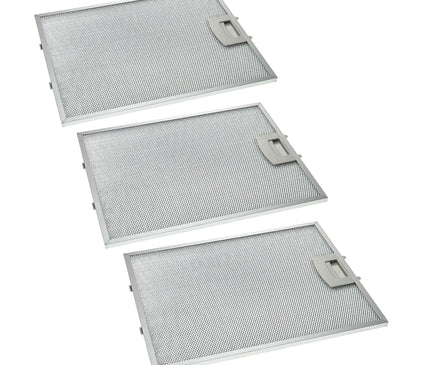 vhbw 3x filtro metálicos de grasa compatible con Balay 3BD791XP/01, 3BD793XP/01, 3BD794B/01, 3BD794N/01, 3BD794X/01 campana extractora, metal