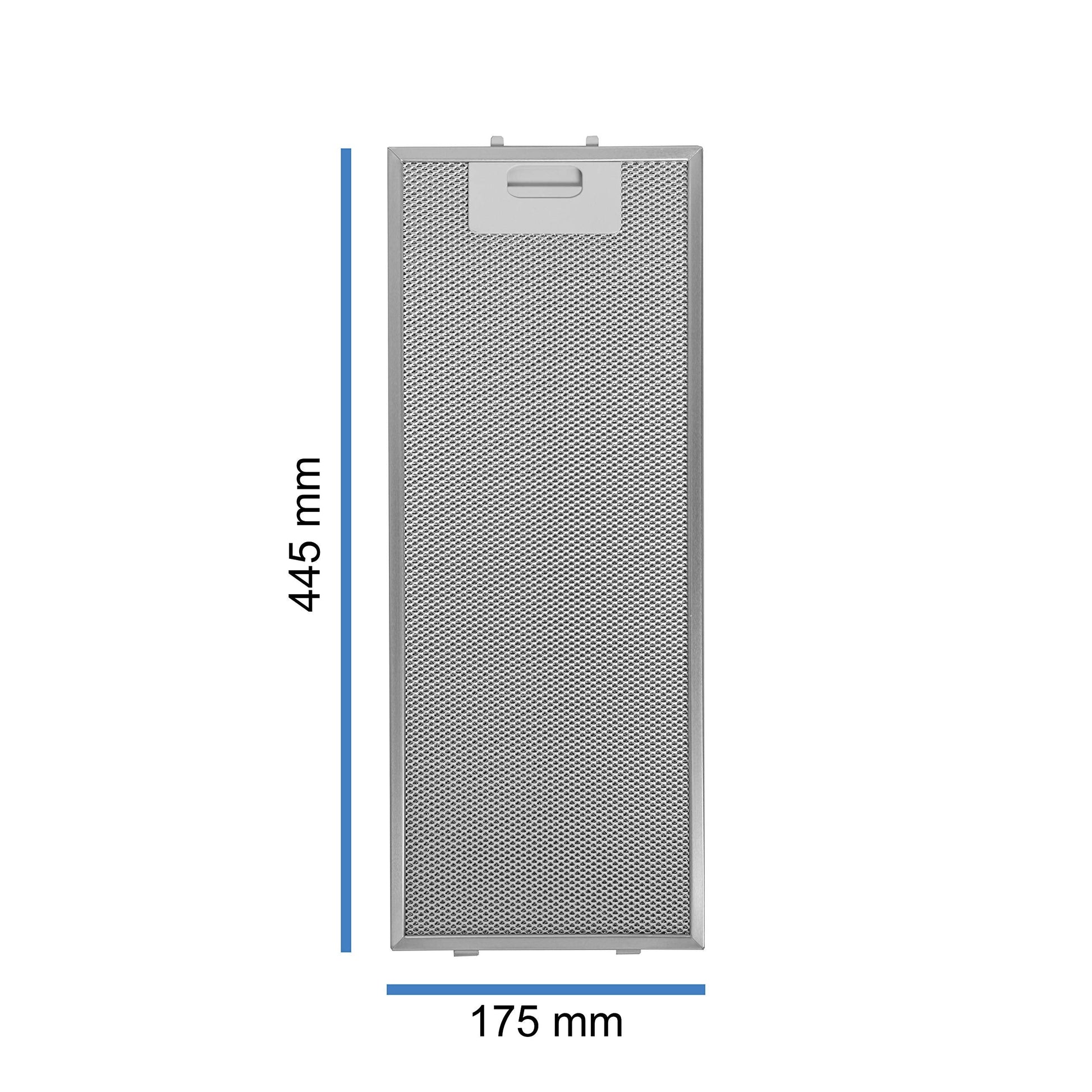 445x175 mm Davlumbaz Aspiraötr Filtresi  44.5 x 17.5 cm Bosch / Siemens / Neff / 352813 / 00352813