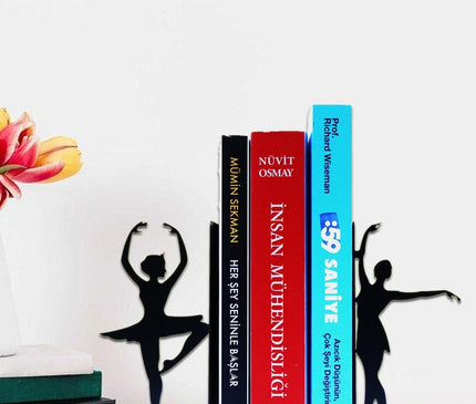 Figured Decorative Metal Book Holder, Book Support, Book Organizer, Gift Black cat, Bike, Elephant Ballerina, Giraffe, Reading