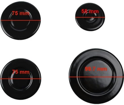 Universal Burner Hat Set Cooker Oven Hob Gas Burner Crown Flame Cap Cover for kitchen gas-burner gas stove handles