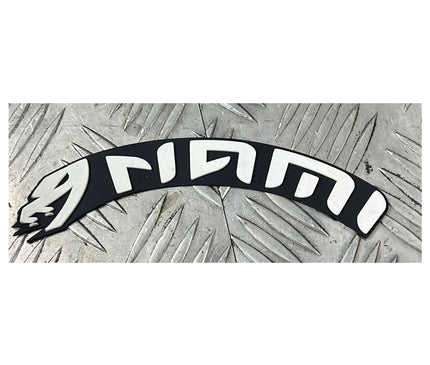NAMI Premium Rubber Handwriting Motorcycle Decal - 1 inch x 2.5 cm - 4 Pcs - 18 cm Length