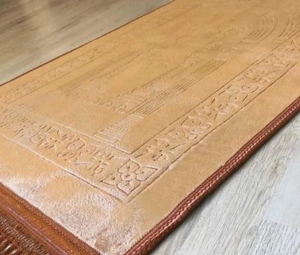 Customized Hand Woven Prayer Rug: Premium Thick Islamic Prayer Mat - Perfect for Ramadan, Eid, Weddings, and Special Muslim Occasions
