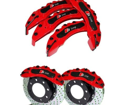 For S Line Brake Caliper Cover 4 Pcs Set Suit Blue Red Yellov Green Blue Color Auto Spare Parts Brake System Brake System Brake Caliper