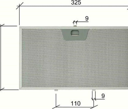9140120131 Franke , Faber Cooker Hood Metal Grease Filter - 133.0018.470 Range Hood Filter 325x189 mm