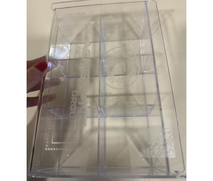 Deluxe Acrylic Tea Box Organizer: A Multifunctional Storage Solution with Six Compartments for Tea Bags, Coffee, Teacup, Infuser, and Lid - Perfect for Home and Kitchen Use