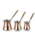 Copper Coffee Pot Set - Set of 3