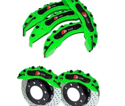 For S Line Brake Caliper Cover 4 Pcs Set Suit Blue Red Yellov Green Blue Color Auto Spare Parts Brake System Brake System Brake Caliper