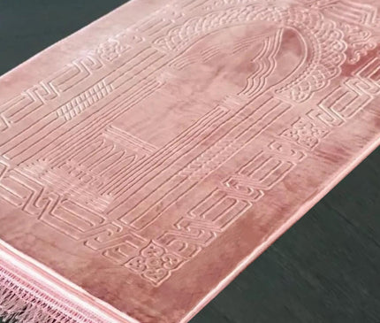 Customized Hand Woven Prayer Rug: Premium Thick Islamic Prayer Mat - Perfect for Ramadan, Eid, Weddings, and Special Muslim Occasions