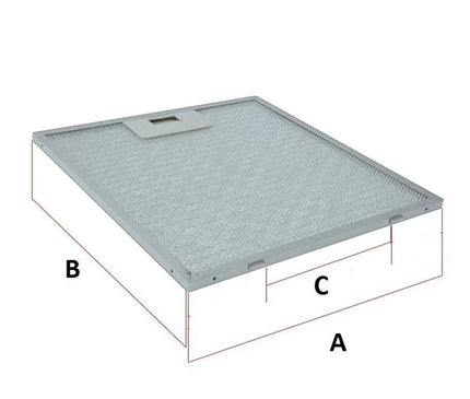 330x195 mm Simfer  Cooker Hood Filter Extractor Filter Range Hood Metal Mesh Grease Filter For Kitchen 33x19,5 cm