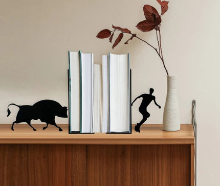 Figured Decorative Metal Book Holder, Book Support, Book Organizer, Gift Black Cat, Bike, Elephant Ballerina, Giraffe, Reading