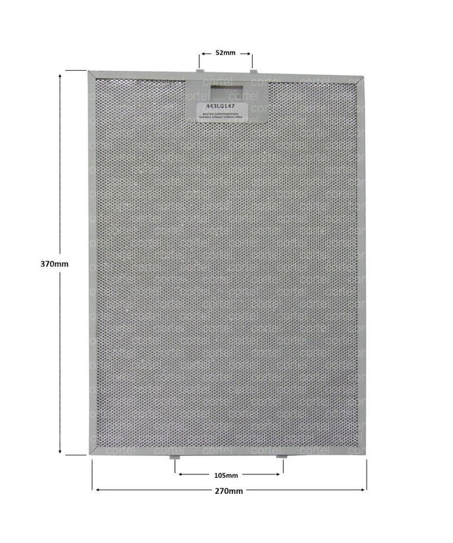 81460065 Range Hood Filter 270x370 mm Cooker Hood Grease Filter Kitchen Extractor 41TK0036, 7254051161 27x37 CM TEKA