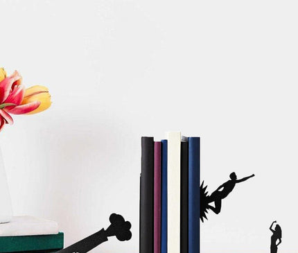 Figured Decorative Metal Book Holder, Book Support, Book Organizer, Gift Black Cat, Bike, Elephant Ballerina, Giraffe, Reading