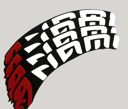 NAMI Premium Rubber Handwriting Motorcycle Decal - 1 inch x 2.5 cm - 4 Pcs - 18 cm Length