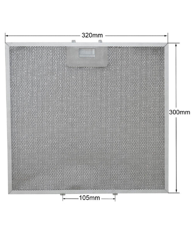 32x30 Металлический масляный фильтр Gorenje Hansa Aspirator Hood - 184756 - 1006966 - 320x300 мм