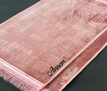 Customized Hand Woven Prayer Rug: Premium Thick Islamic Prayer Mat - Perfect for Ramadan, Eid, Weddings, and Special Muslim Occasions