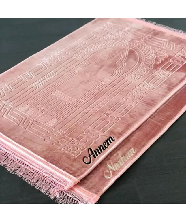 Customized Hand Woven Prayer Rug: Premium Thick Islamic Prayer Mat - Perfect for Ramadan, Eid, Weddings, and Special Muslim Occasions
