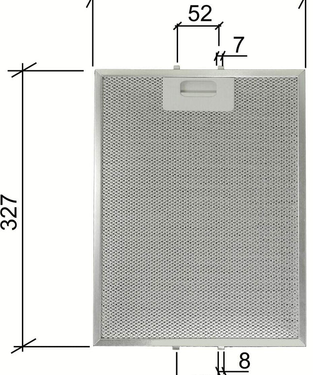 Range Hood Filter 247x327 mm Cooker Hood Grease Filter Kitchen Extractor Ventilation Aluminium Aspirator 24.7 X 32.7 CM