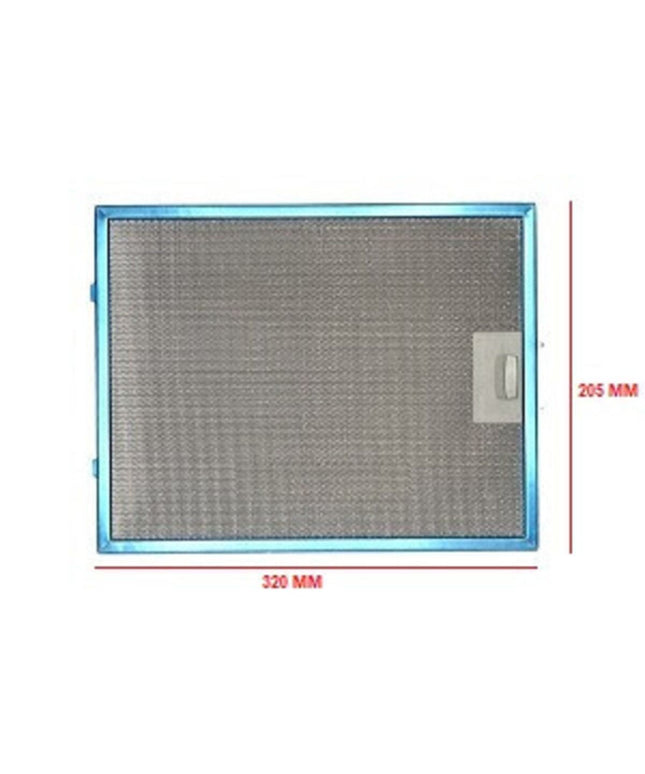 Alüminyum davlumbaz Aspiratör Filtresi 205x320 mm R1