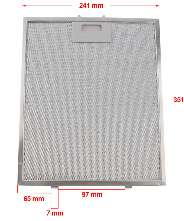 351x241 mm Arçelik & Beko Uyumlu Davlumbaz Tel Yağ Filtresi – 9174220002 24x35