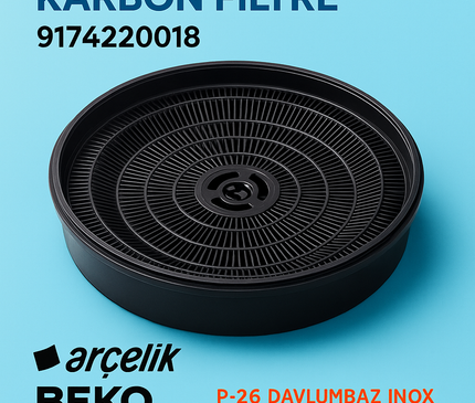 Arçelik Davlumbaz Karbon Filtre 9174220018 - P180, P22, P33, P95, ADV Serisi Uyumlu