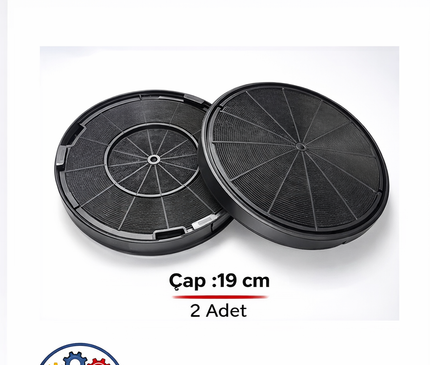 Arçelik Uyumlu P27 YS / YB / YL Davlumbaz Aspiratör Karbon Filtresi 19 cm (2 Adet)
