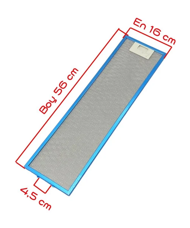 Arcelik p 180 I 560x160mm Kumtel Davlumbaz Filtre 56X16 CM Yedek Parça mutfak havalandırma alüminyum aspiratör