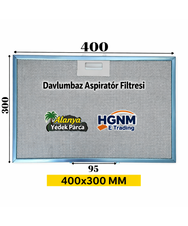 Ariston Hotpoint 546715887 Uyumlu Davlumbaz Metal Yağ Filtresi 400×300 mm (40×30 cm) – E6