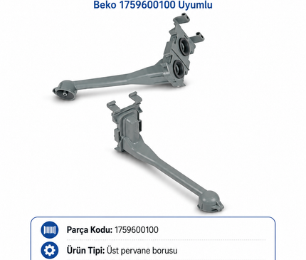 Beko 1759600100 Üst Pervane Borusu Whirlpool Fagor Arçelik Amica Uyumlu Bulaşık Makinesi Parçası Tek
