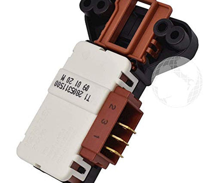 Замок дверцы стиральной машины Beko 2805311500 — совместим с WMB81644LC, WMB91443S, WMB91444S, WMD57122, WMD78142, Essentiel B ELF1014D1