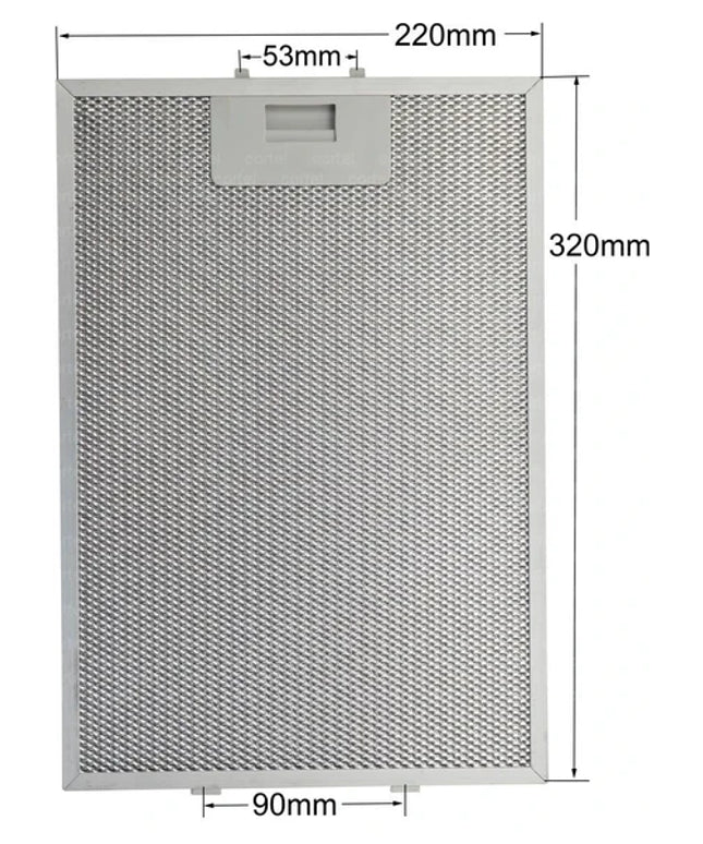 Bosch Davlumbaz Yağ Filtresi 320x220 mm – 00362380 Uyumlu Mutfak Aspiratör Metal Filtre Teli