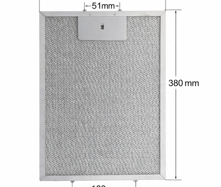 Bosch Siemens Davlumbaz Metal Yağ Filtresi 378x265 mm 11025757 – Aspiratör Alüminyum Yağ Tutucu Filtre 11022929 11062822 Uyumlu Davlumbaz Yedek Parçası
