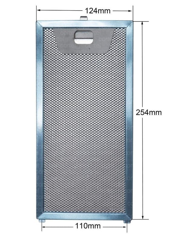 Bosch Siemens Neff Uyumlu Davlumbaz Metal Yağ Filtresi 00746790 – 254x124 mm