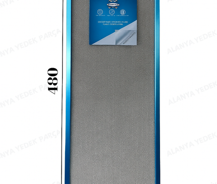 190x480 Aspiratör Davlumbaz Filtresi 19x48 – Alt ve Üst Tırnak Aralığı 4,5 cm – Yedek Parça Uyumlu