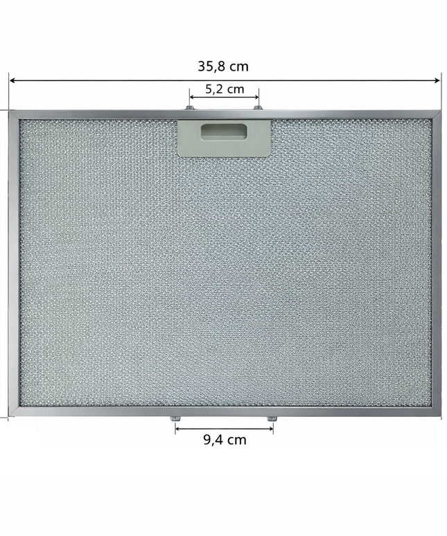 27x36 Elica Shire Davlumbaz İçin Alüminyum Metal Yağ Filtresi 35,8 x 27 cm – GRI0124745A Aspiratör Fitre teli