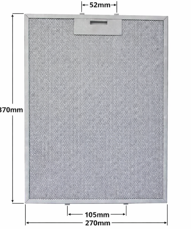 Teka 81460065 Uyumlu 370x270 mm Davlumbaz Metal Yağ Filtresi