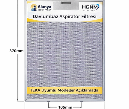 Teka 81460065 Compatible 370x270 mm Cooker Hood Metal Grease Filter