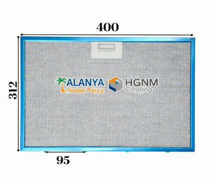 Mekappa Uyumlu Davlumbaz 40x31,2 cm (400x312 mm) Tel Yağ Filtresi